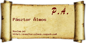 Pásztor Álmos névjegykártya